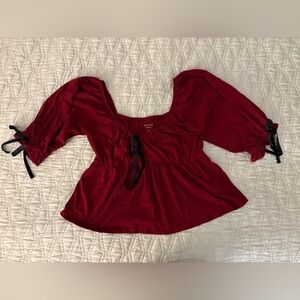 American Eagle Red Women's Top